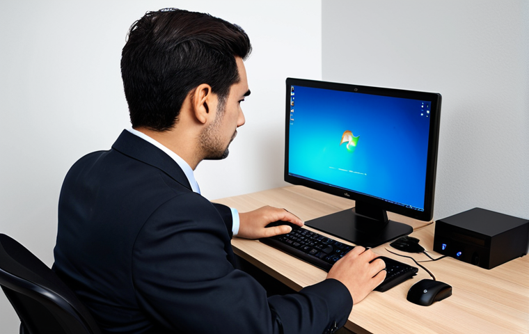 A professional IT support specialist, fully clothed in a modest, dark business suit, sits at a clean, modern office desk. Their expression shows mild frustration as they troubleshoot a laptop displaying a network error icon. A neatly organized array of networking cables and a sleek Wi-Fi router are subtly visible in the background, hinting at the source of the problem. The lighting is soft and ambient, creating a professional and calm atmosphere. This image is safe for work, appropriate content, fully clothed, professional, perfect anatomy, correct proportions, natural pose, well-formed hands, proper finger count, natural body proportions, professional photography, high quality, 4k.