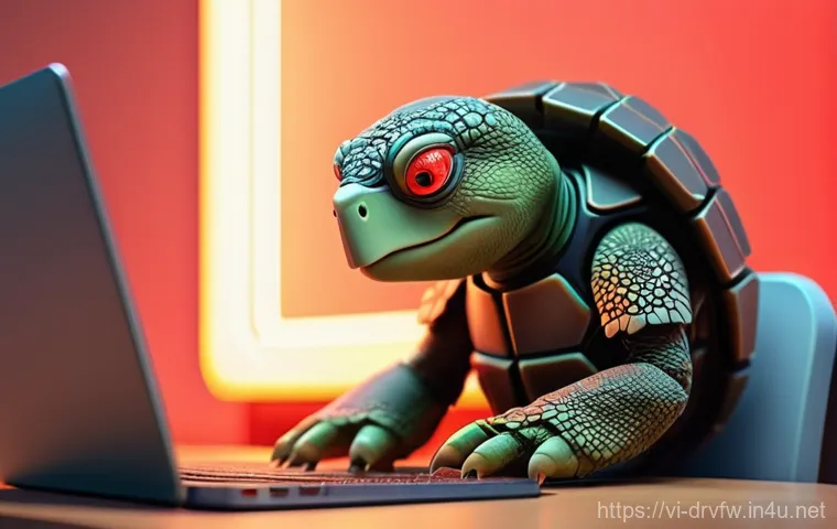 SSD 펌웨어 업데이트로 성능 개선 - **Image Prompt 1: The Frustrated User and Slow SSD**
    "An overhead shot of a professional, adult ...