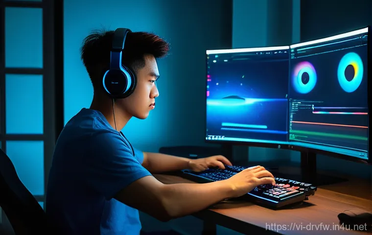 네트워크 장치 드라이버의 설정 최적화 - Image Prompt 1: "The Night Owl's Optimized Hub"**